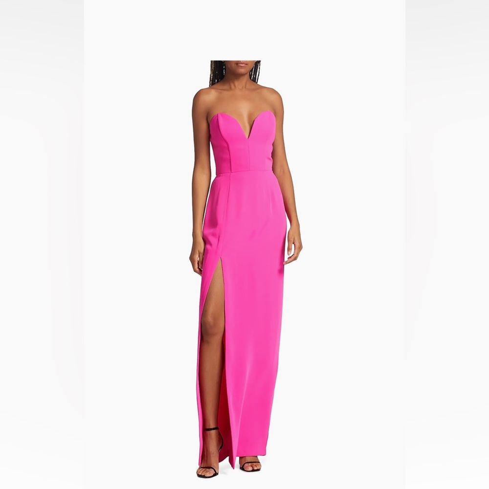 Amanda Uprichard Vibrant Pink Strapless Dress